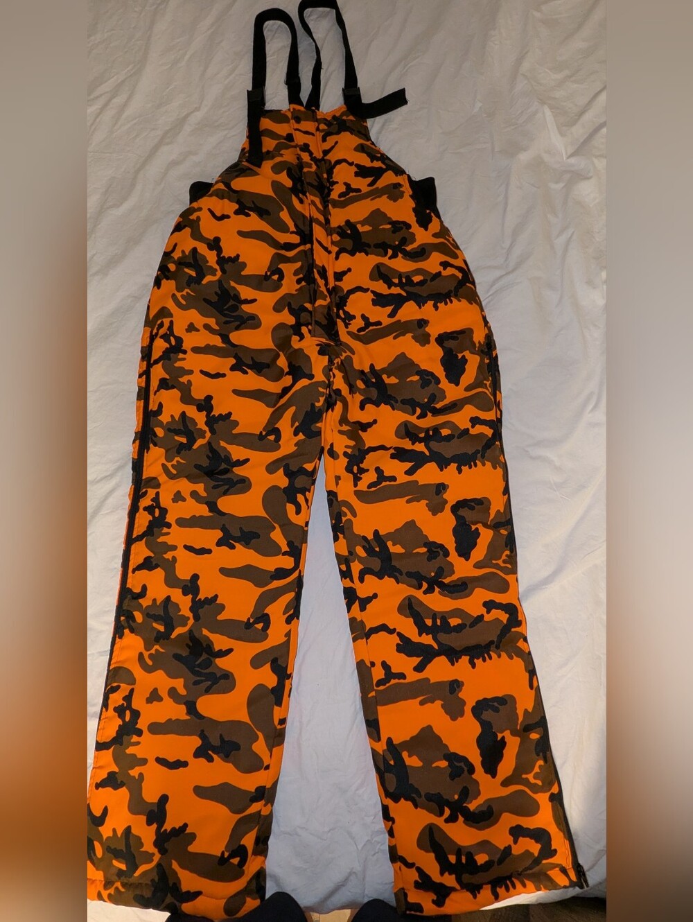Winchester Bib Pants overalls Conceal Blaze Orange Camo Hunting Men's Large Hunt